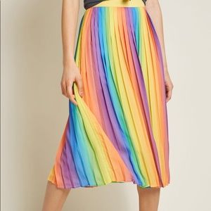 ModCloth rainbow pleated skirt